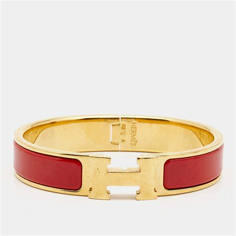 hermes clic h red|authentic hermes clic clac bracelet.